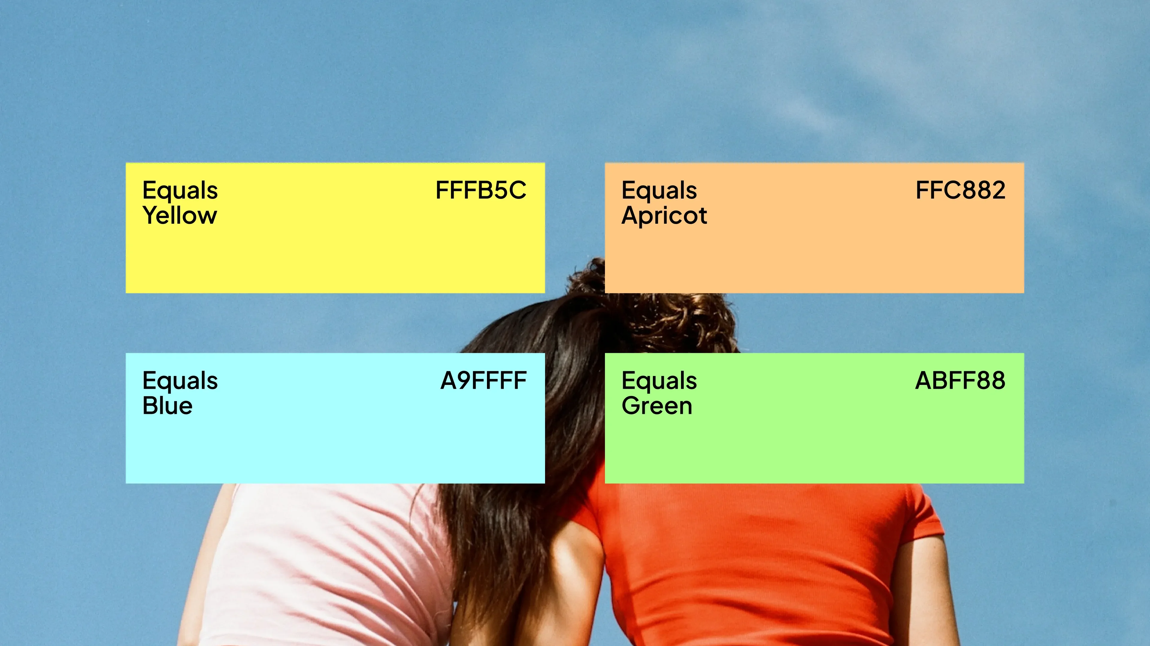 Equals Even colour palette and brand imagery