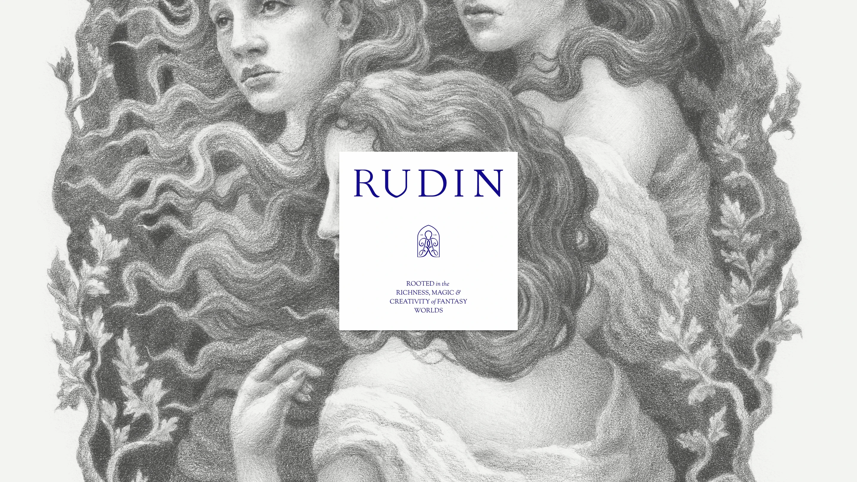 Rudin illustrated artwork and brand composition