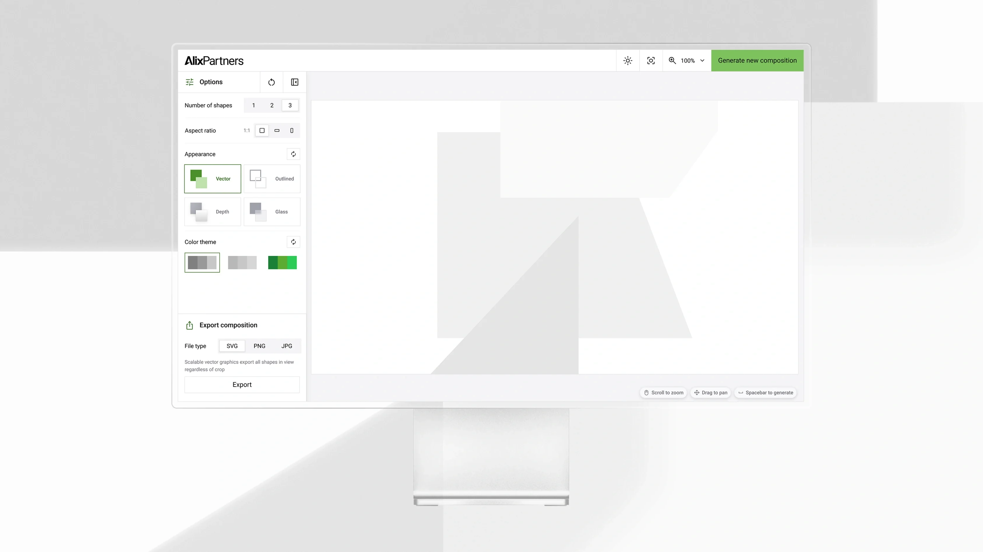 AlixPartners brand tool and guidelines interface