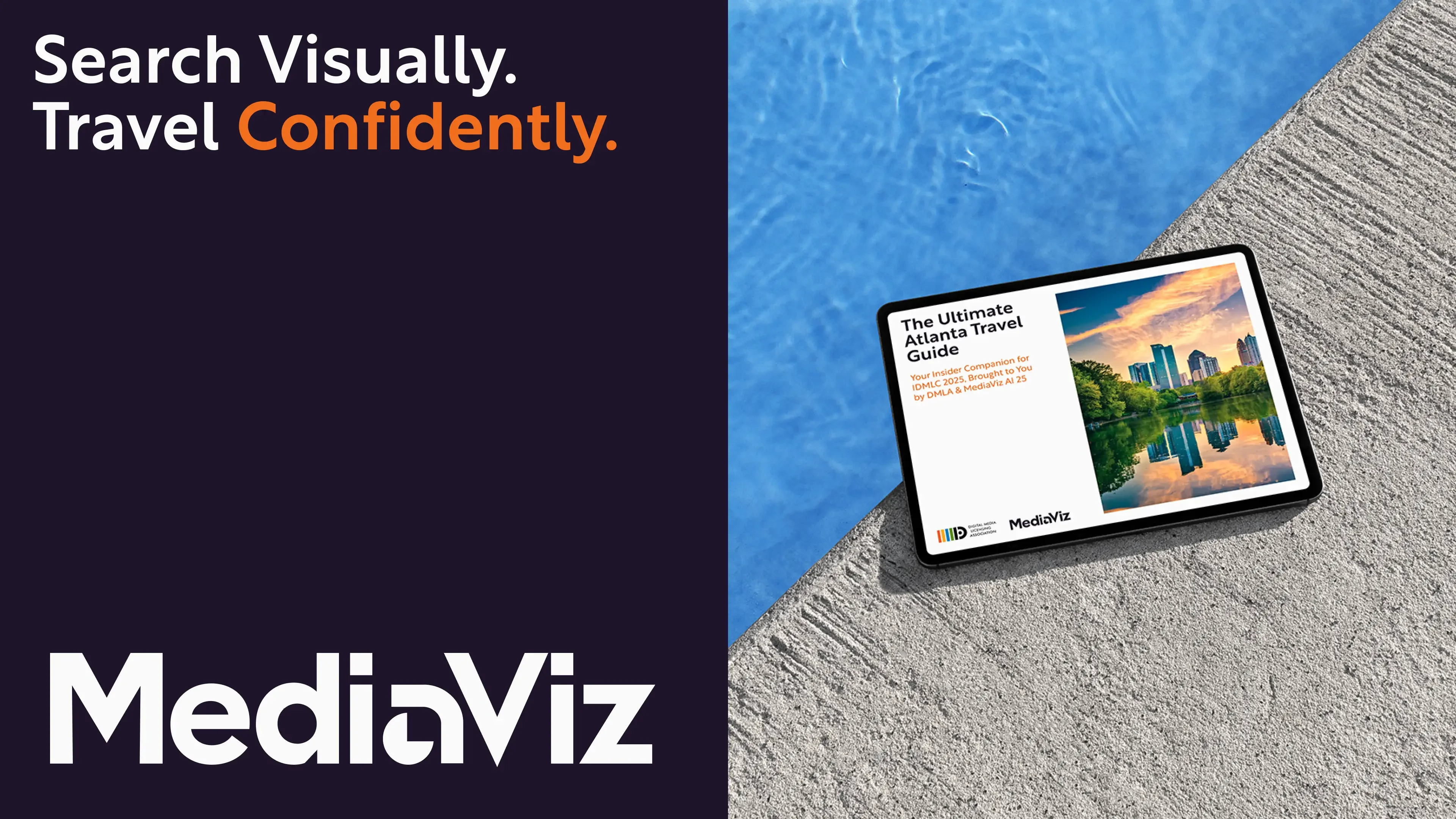 MediaViz digital brand application shown on iPad