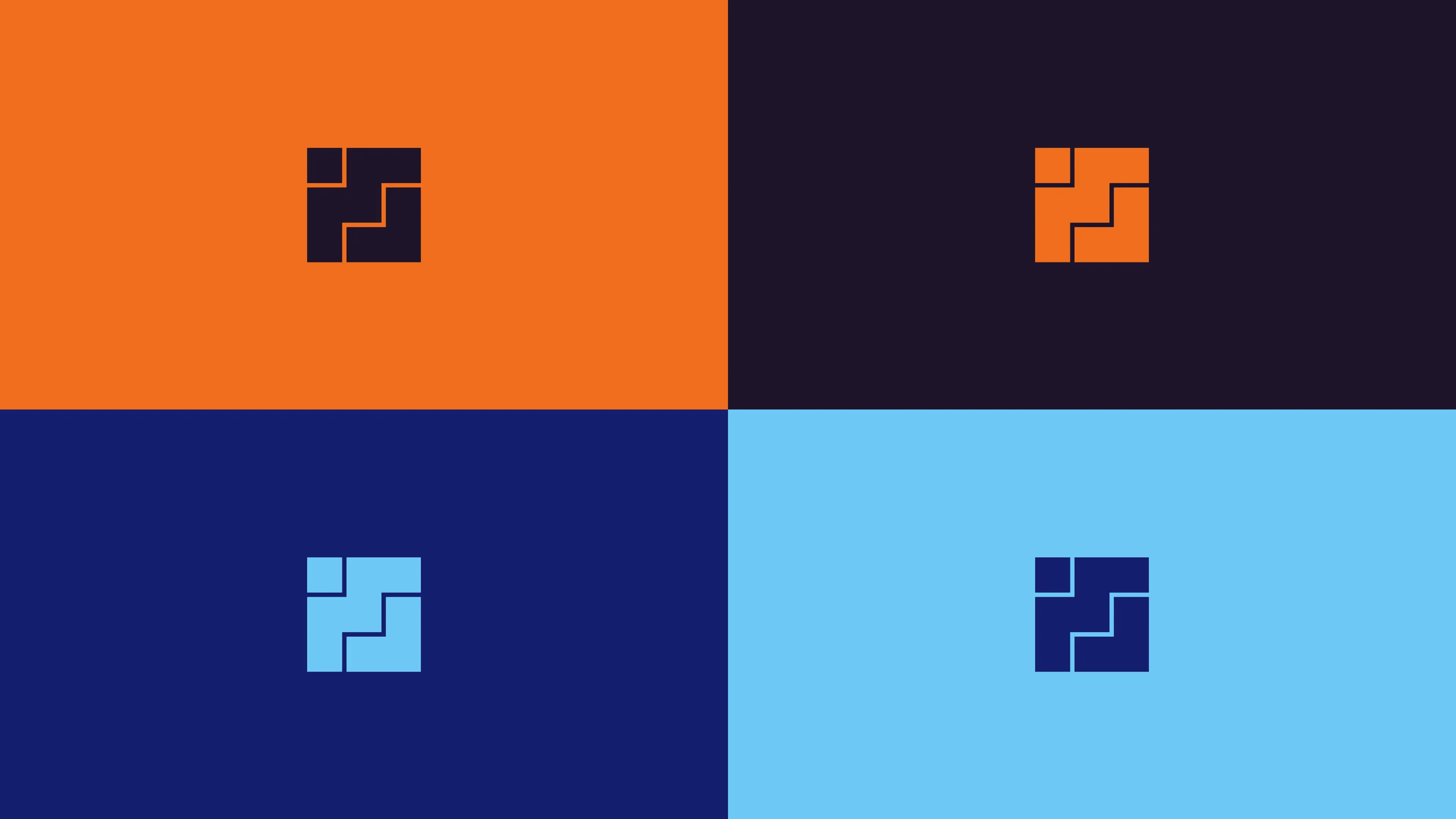 MediaViz logo variations across the brand colour palette
