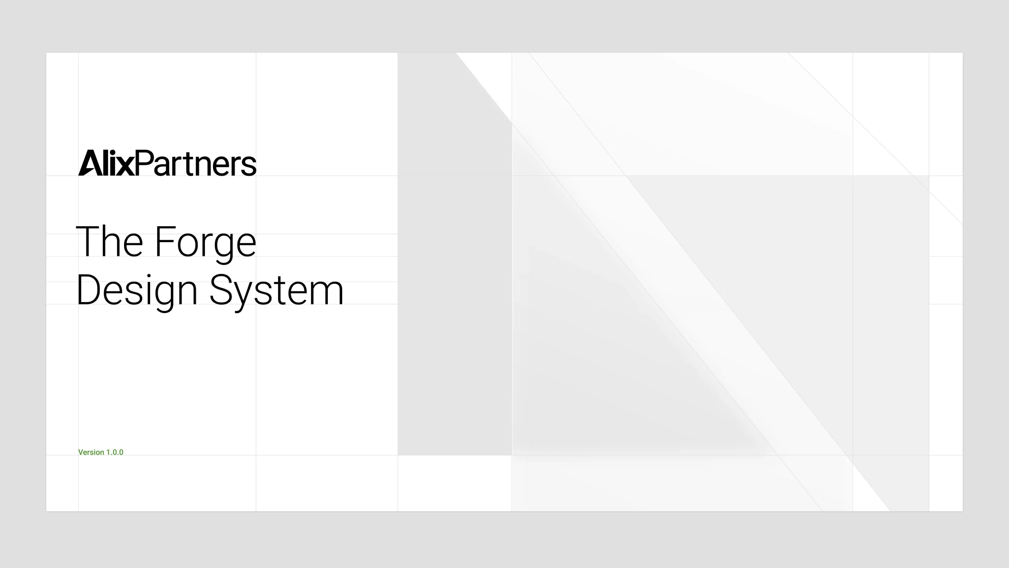 AlixPartners Forge design system cover