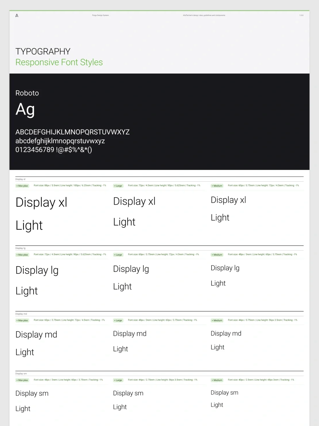 AlixPartners typography specifications