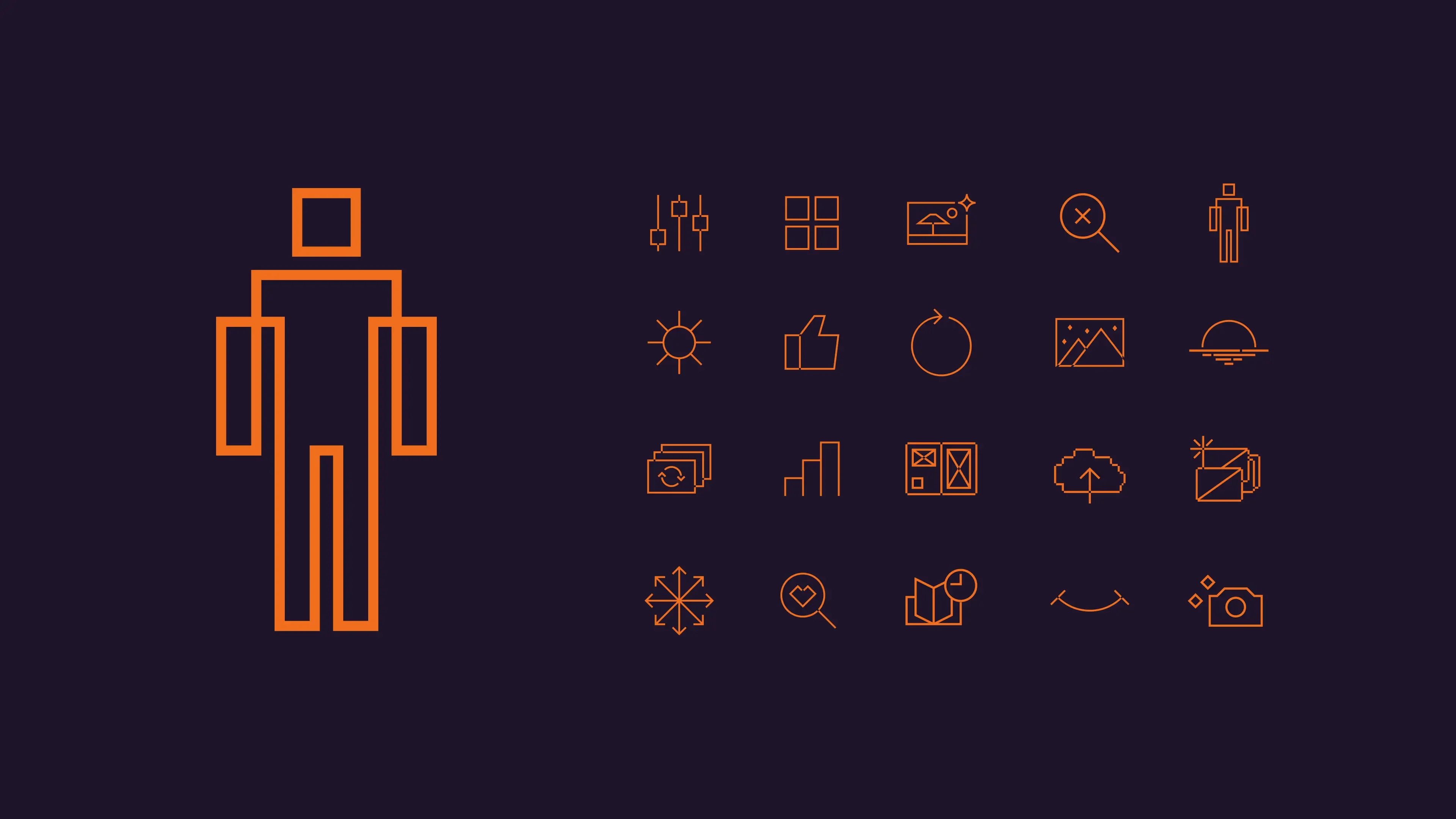 MediaViz custom icon set for digital and brand communications