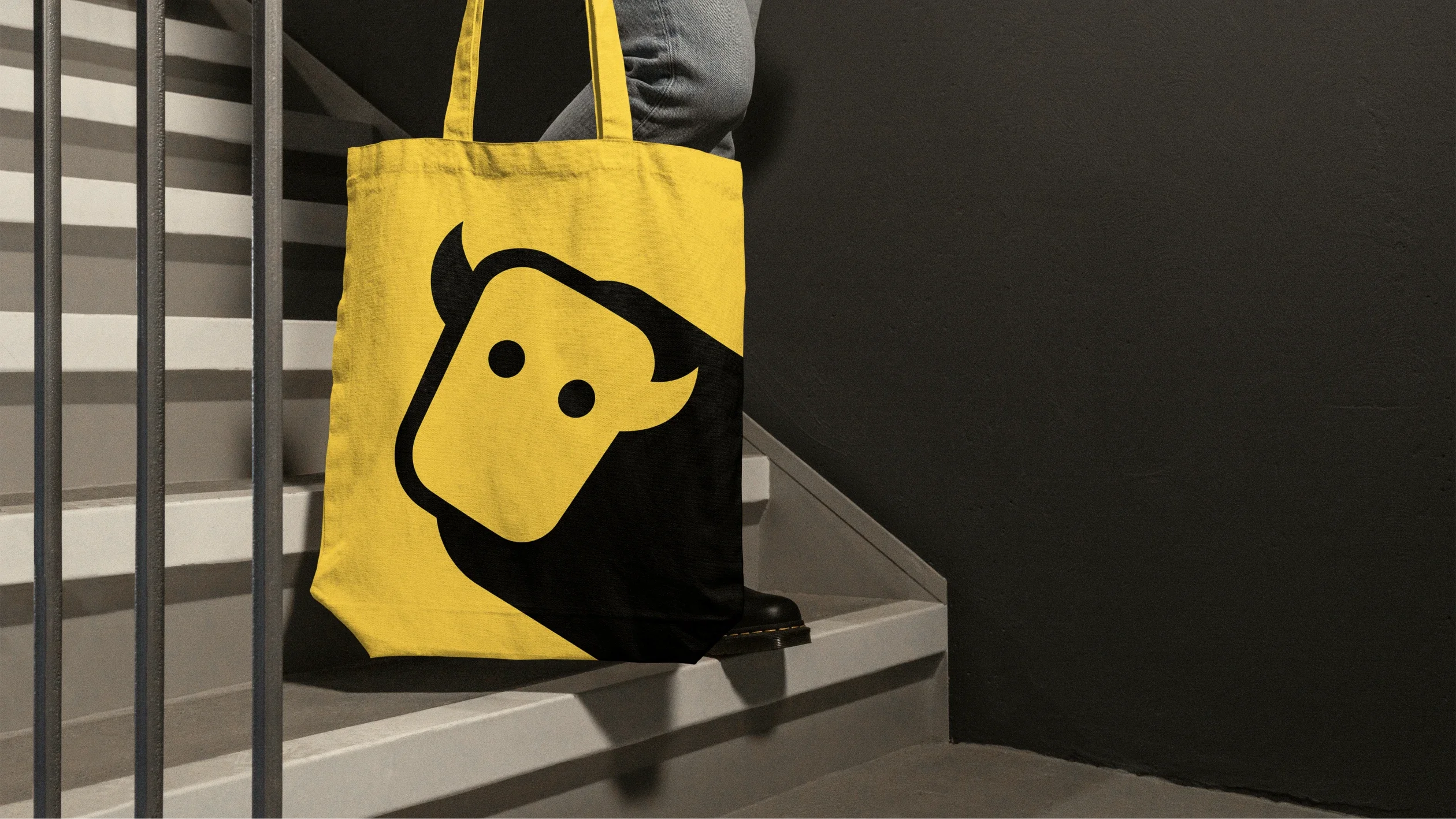 YakChat tote bag featuring the brand icon