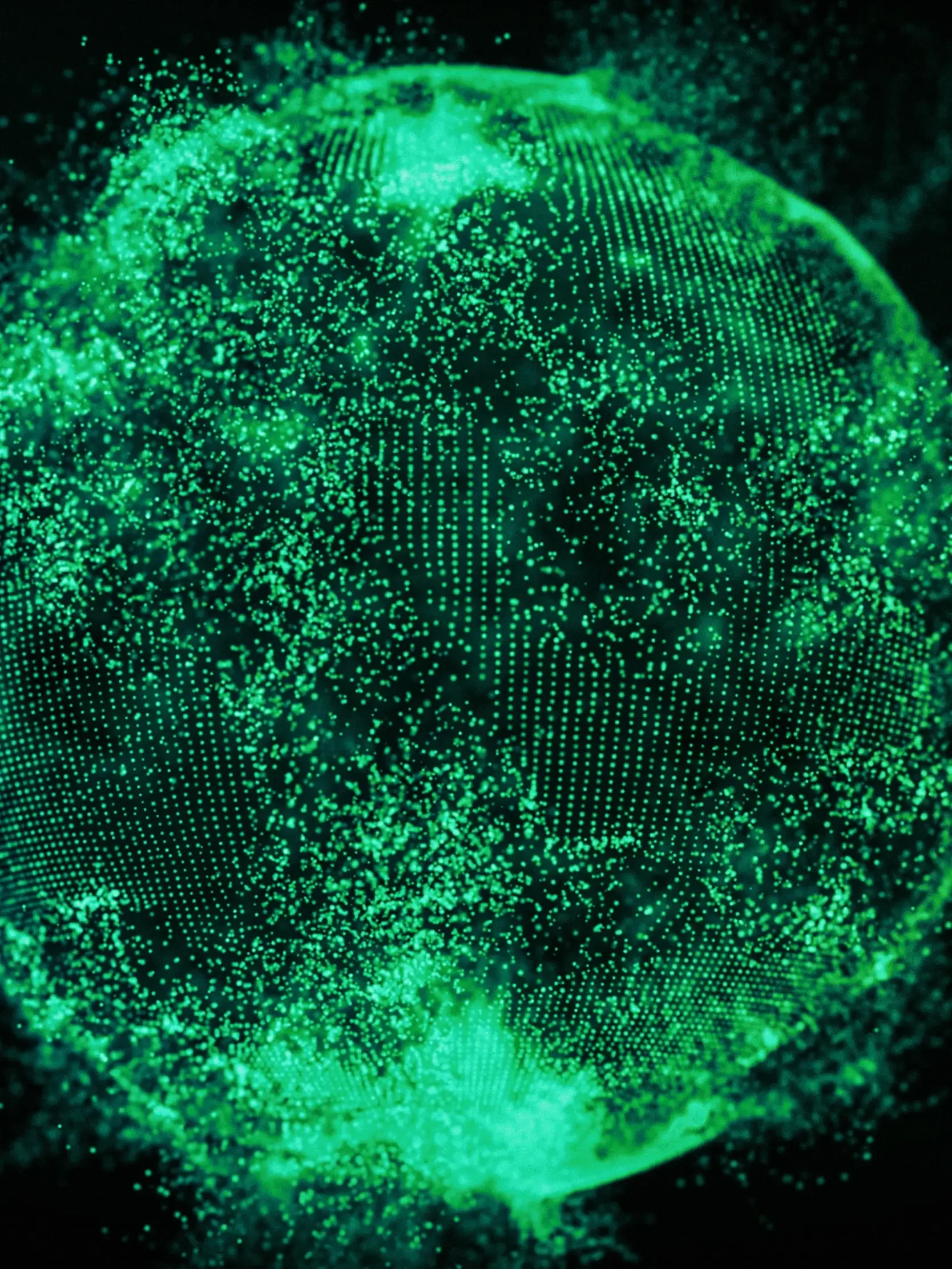Abstract particle composition for the AlixPartners Disruption Index