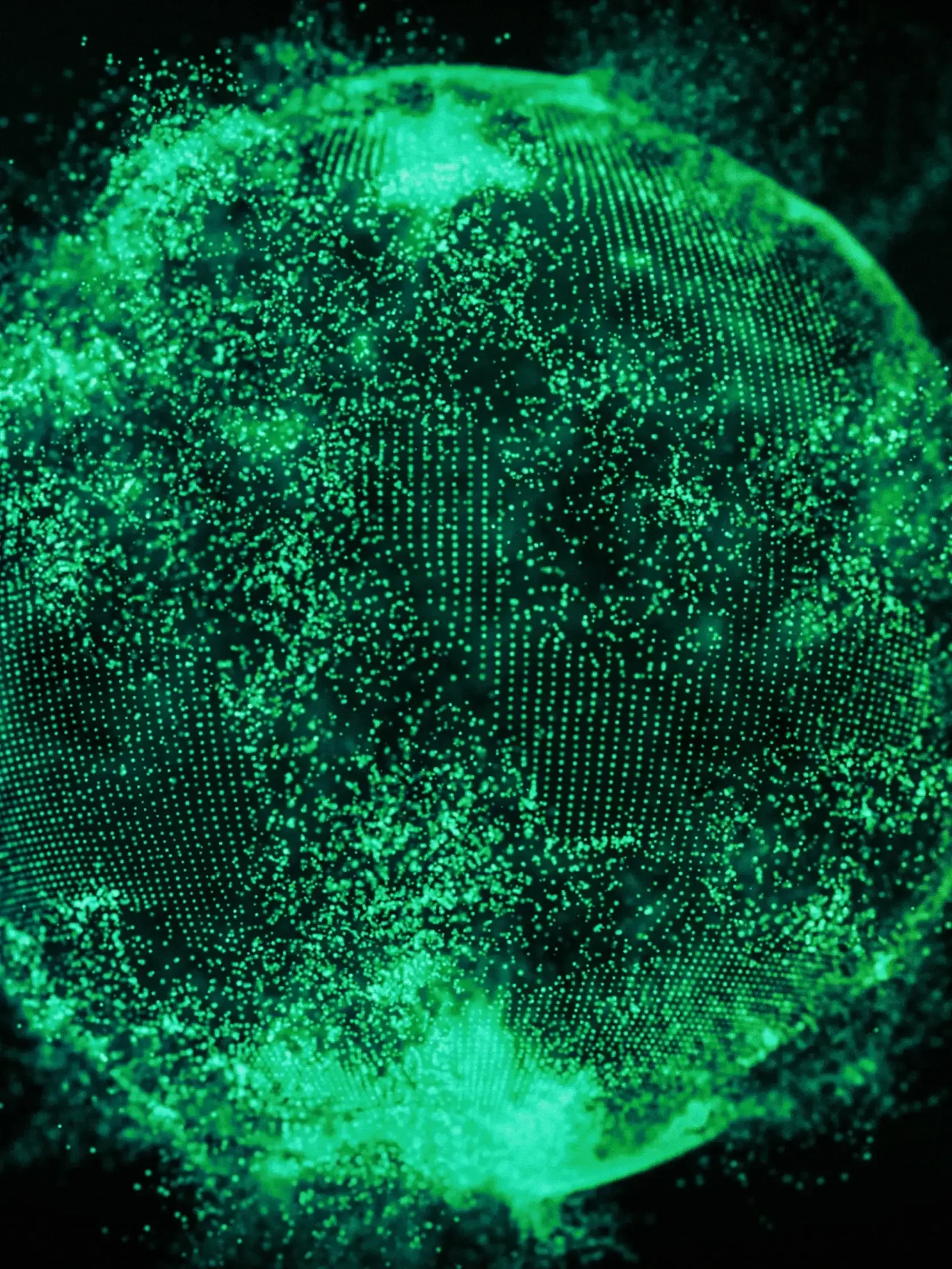 Abstract particle composition for the AlixPartners Disruption Index