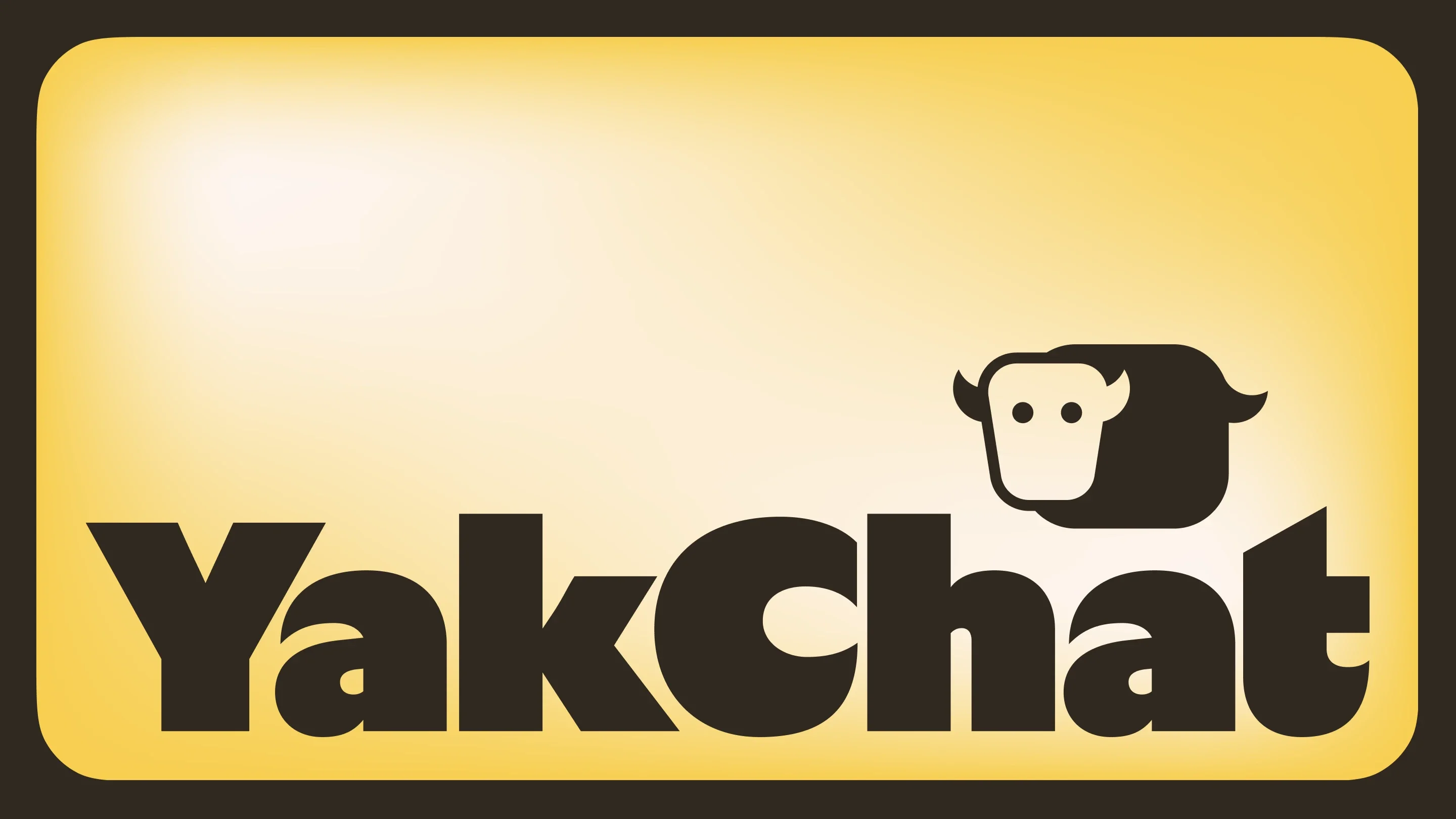 YakChat logo featuring a yak character formed from speech bubbles
