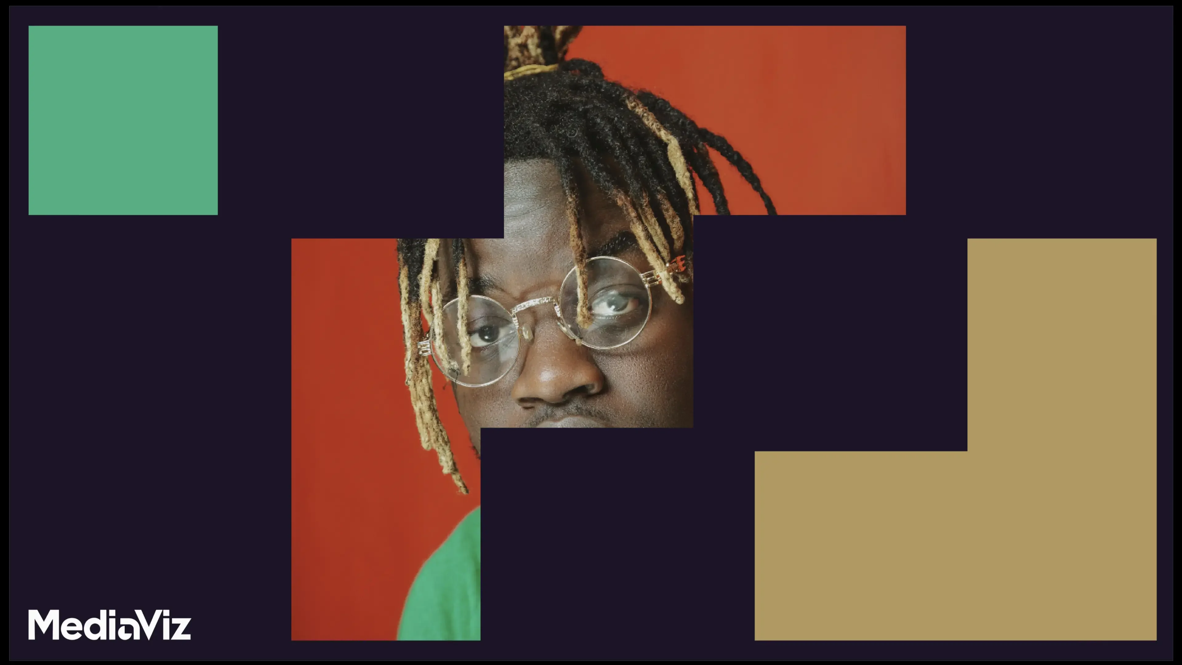 MediaViz brand image showing geometric overlays inspired by image recognition and visual analysis