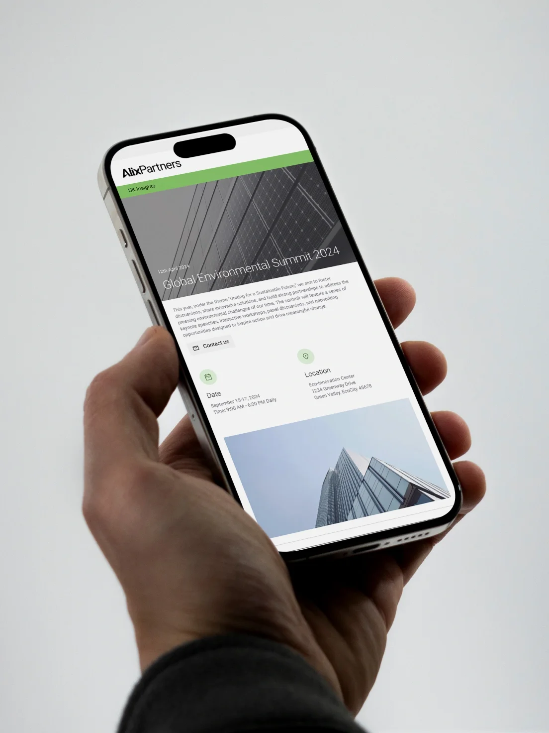 Event graphic using AlixPartners dynamic geometry