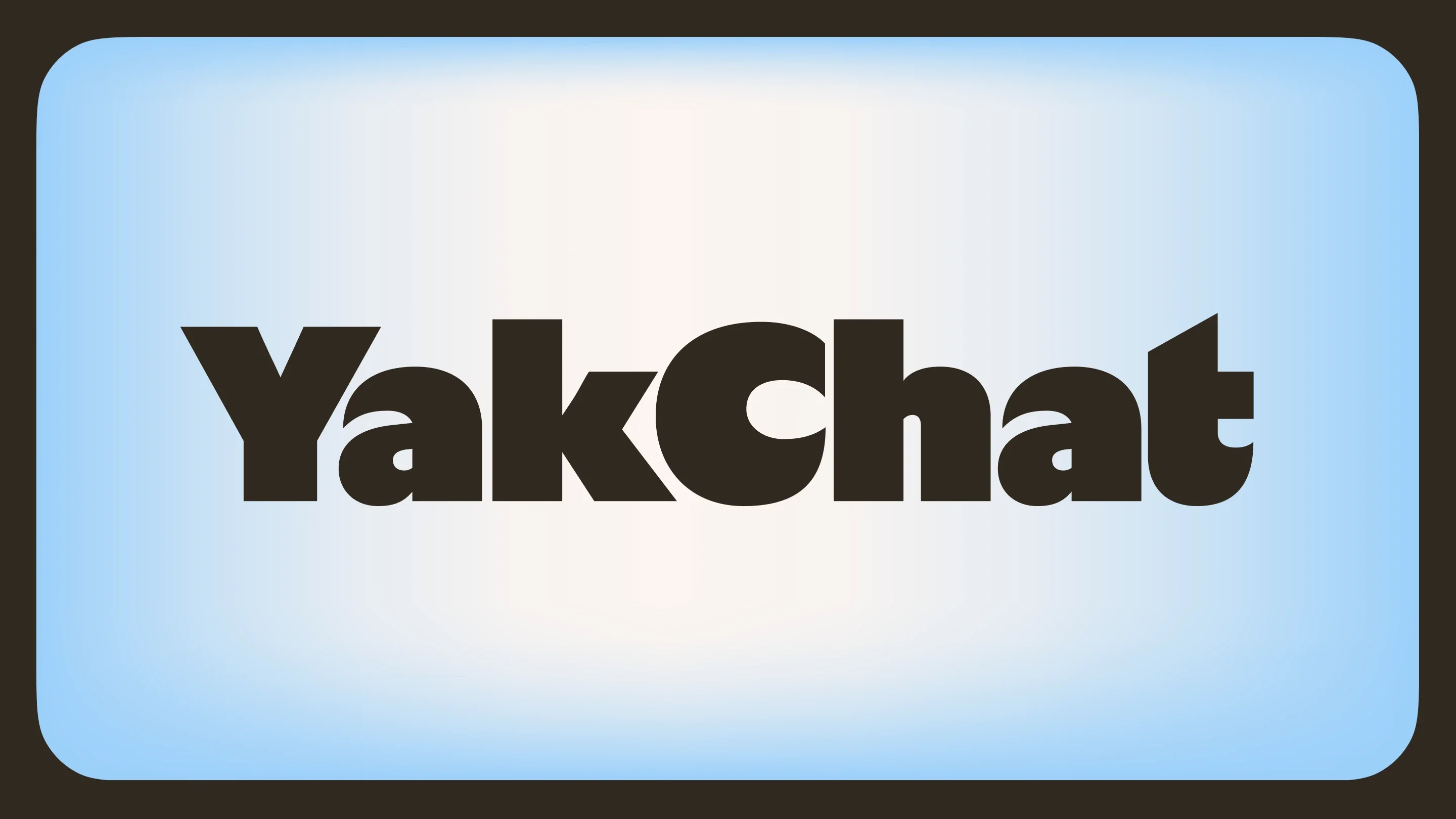 YakChat wordmark in GT Ultra