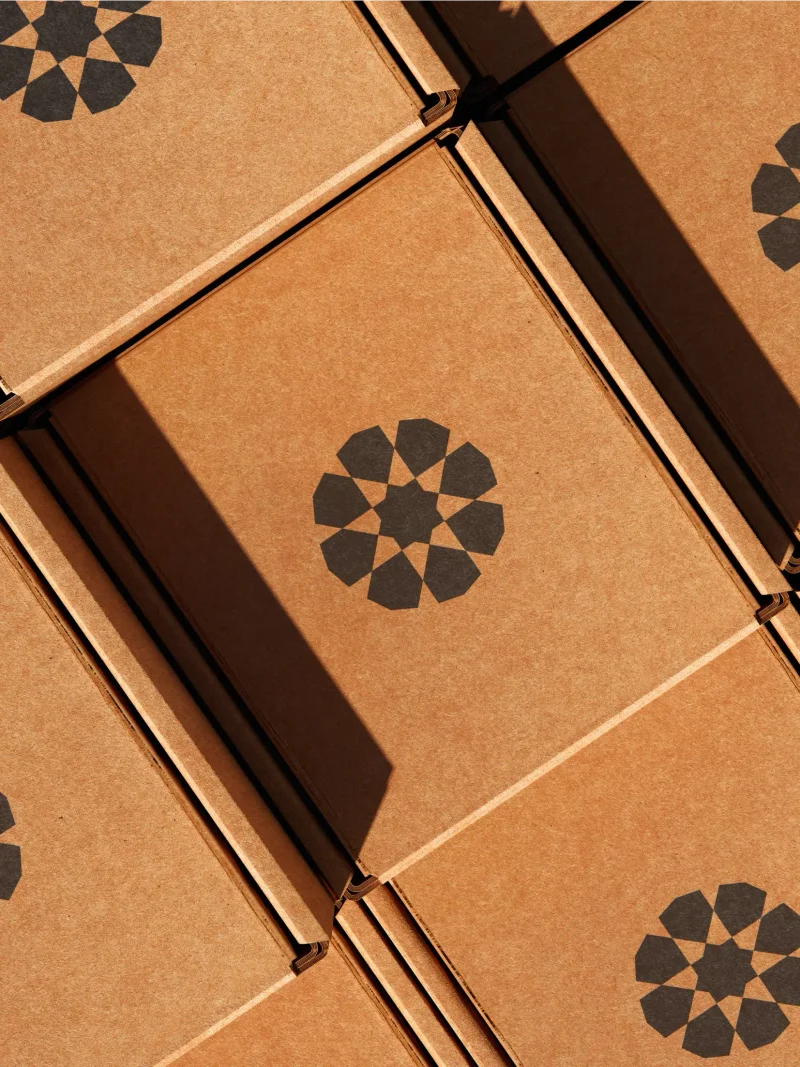 Bloobloom cardboard box packaging by Bodkin Studio.