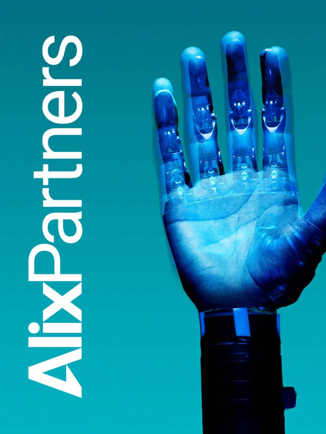 Technology-themed AlixPartners campaign graphic