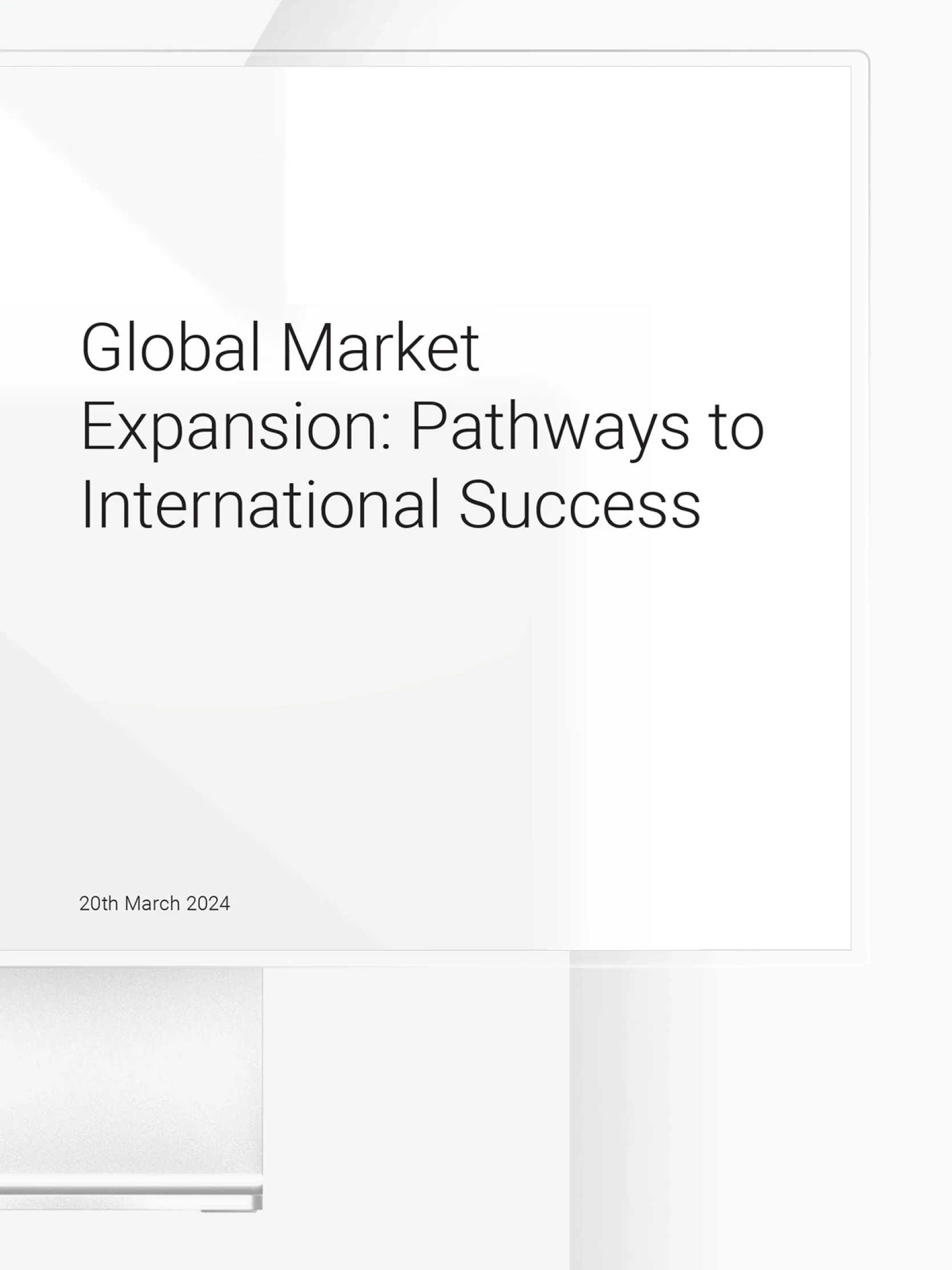 AlixPartners presentation template shown on tablet