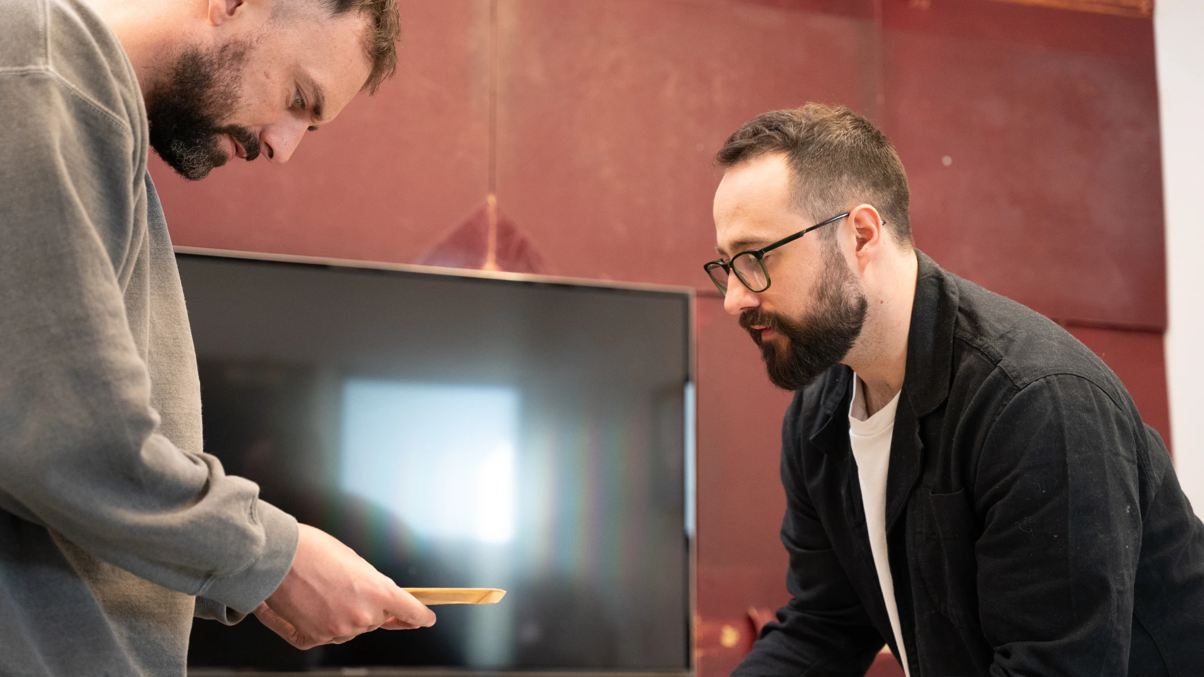 Alex and James at Bodkin studio